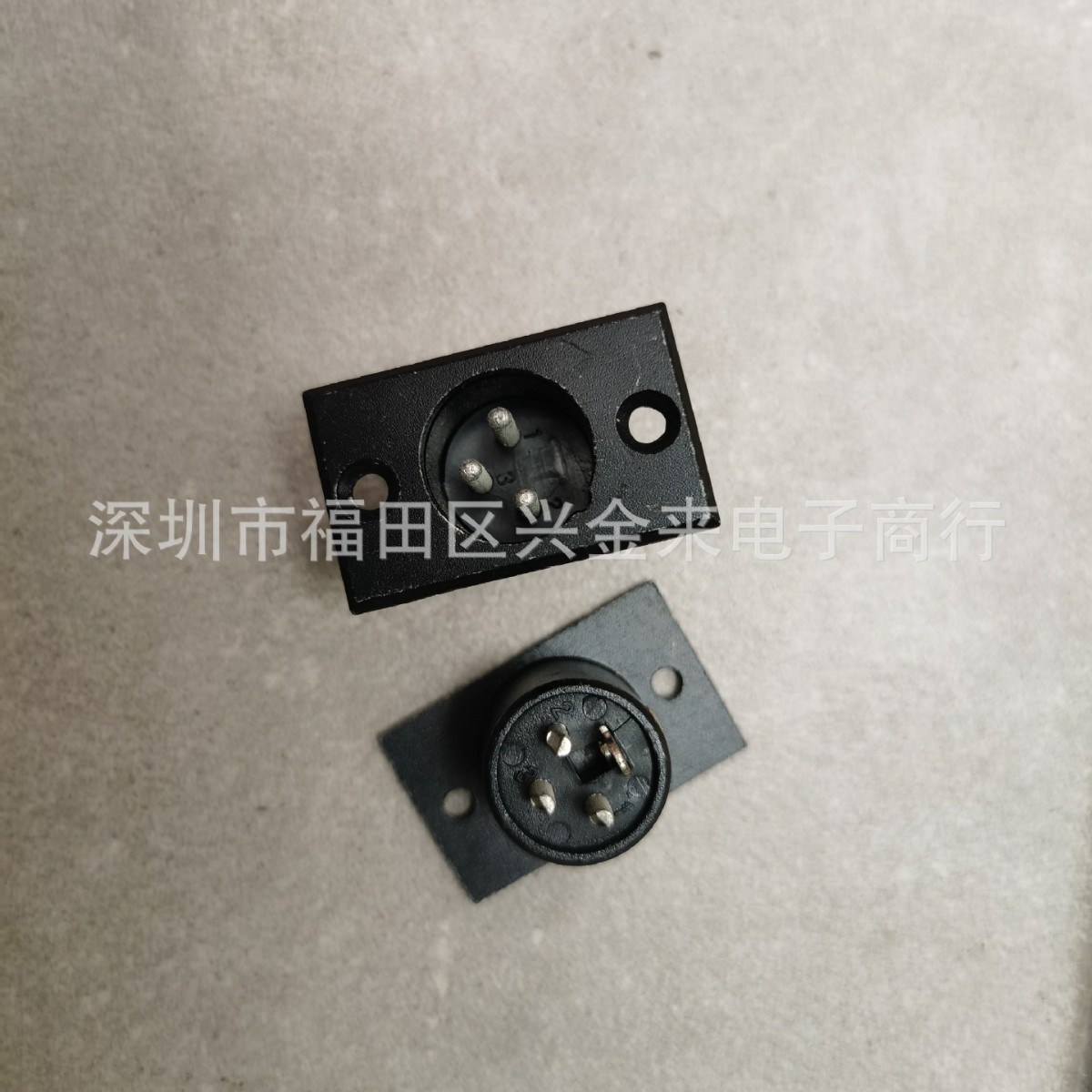 三芯卡农公座 HF长形金属卡侬公座 话筒插座 麦克风插座XLR连接器