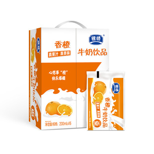 Silver Bridge Bailey Bag Orange Flavor Milk Drink 200ml * 16 Bags Pack
