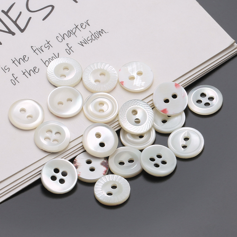 Wholesale Tarob Shirt Buttons Natural Shell Buttons Fragrant Knitwear Cardigan Outwear Round Hand-Sewn Buttons