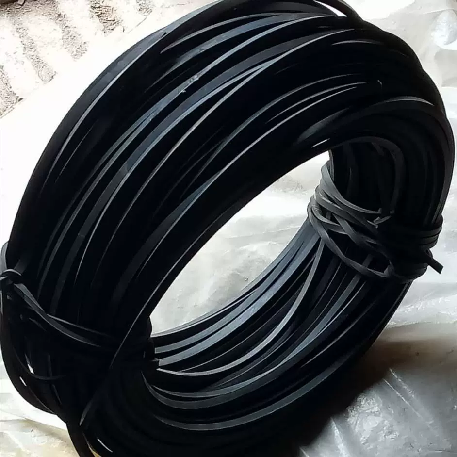 批发黑胶绳外径6钢丝绳内径约4方形包胶绳 质量好