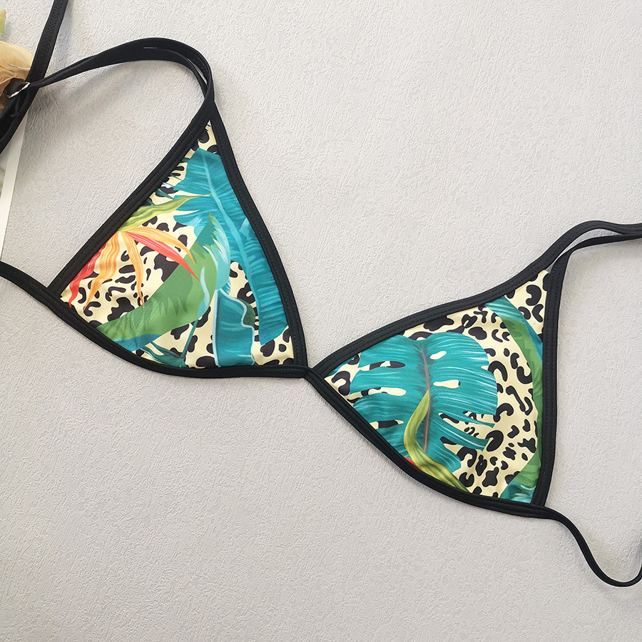 Women's Vacation Printing Leopard 3 Pieces Set Bikinis Swimwear display picture 5