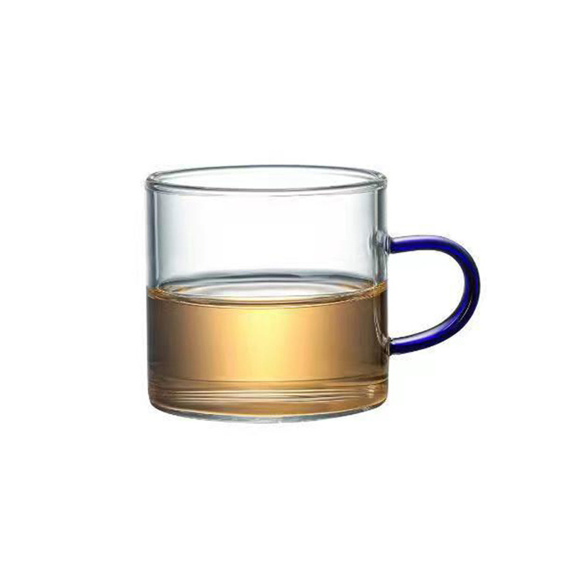メーカー卸売家庭用厚手耐高温ストレートカップカンフー品茗杯透明花茶杯ジュースカップセット|undefined