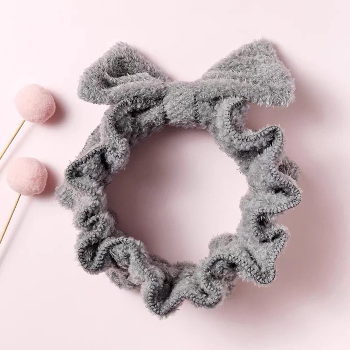 Lavado de la cara banda de pelo de moda femenina Coreana Red diadema roja estudiante dulce Linda máscara de maquillaje banda de pelo horquilla