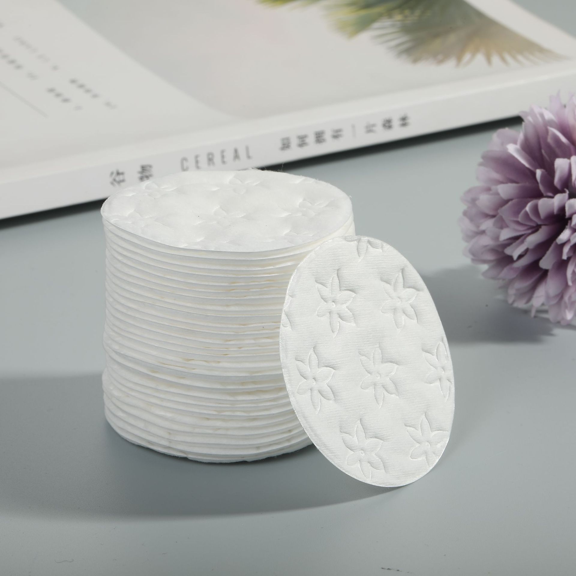 100 piezas de algodón multicapa grueso portátil se puede pegar algodón especial desmaquillaje desmaquillaje facial algodón húmedo al por mayor