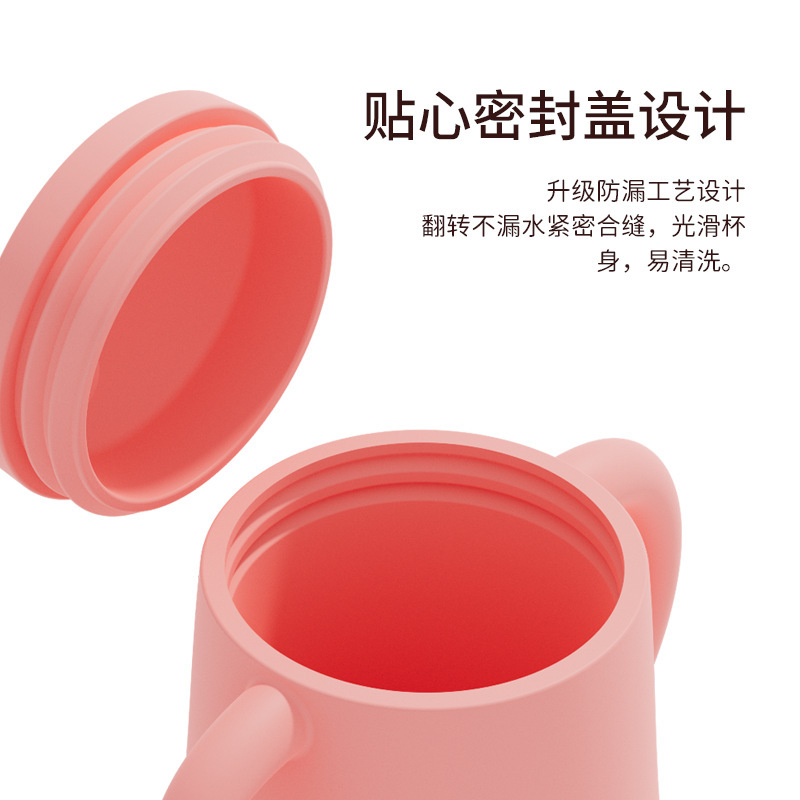 子供用両耳学習用ミルクカップ、乳児用食品グレードシリコンストローカップ、高温耐性、落下防止水カップ、食器|undefined
