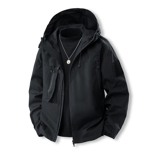 New soft shell jacket for men's trendy outdoor jacket windproof waterproof casual sports jacket versatile