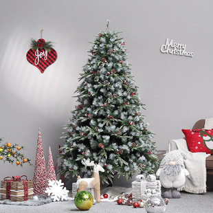 Cross-Border Amazon New Product Christmas Decorations Led Luminous Pe+Pvc+Pine Needle Mixed Automatic Christmas Tree