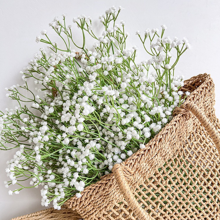 Una sola flor de simulación de flores falsas de decoración de boda mano ramo de flores hechas a mano con sensación de goma suave flores de plástico al por mayor
