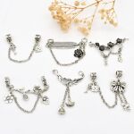 藏银合金饰品配饰安全链手链 diy水晶手链手串饰品古银色尾链配件