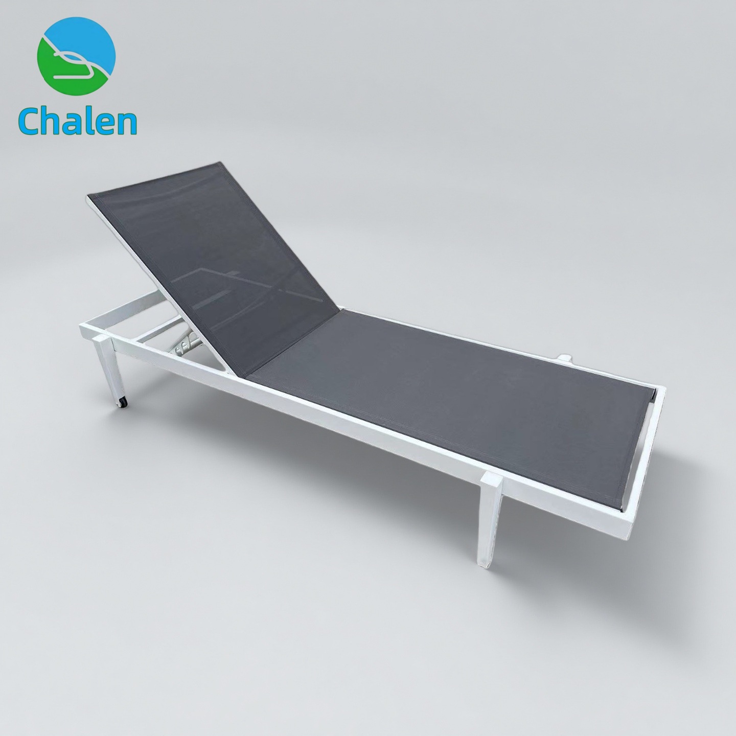 Outdoor Bed Beach Chair Aluminum Frame Adjustable Lounge Chair Beach Courtyard Swimming Pool Bed Sunbathing Bed