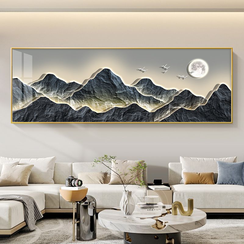 Liushui Shengcai sala de estar pintura decorativa nuevo sofá chino fondo pintura colgante de pared salón de té Zen pinturas murales paisajes