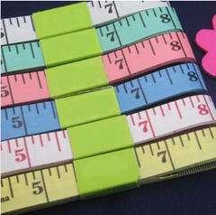 Factory direct sales soft ruler plastic tape measure tailor tape ruler 2 yuan store small ruler portable clothes measuring ruler height ruler wholesale