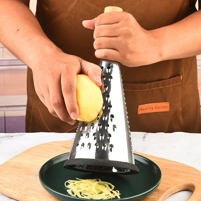 三面旋風式丸型おろし金 ステンレス製おろし金 キッチン用品 チーズおろし器 ポテトおろし器|undefined