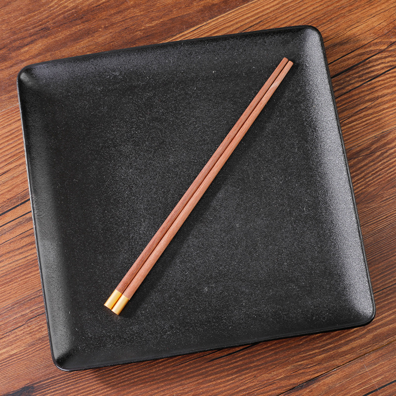 둥근 젓가락 푸딩 레드 백단향 젓가락