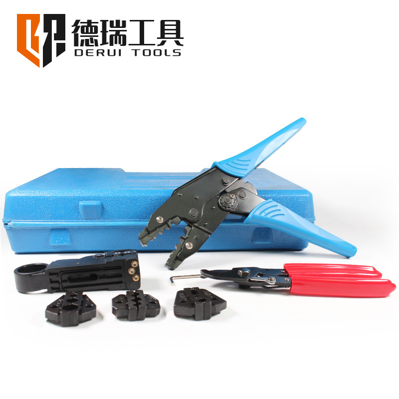 德瑞工具LY05H-5A2 塑料壳6合一压线钳组合工具 压接钳套装