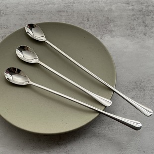 304 stainless steel long handle mixing spoon small spoon seasoning extended coffee spoon creative ice spoon dessert honey spoon