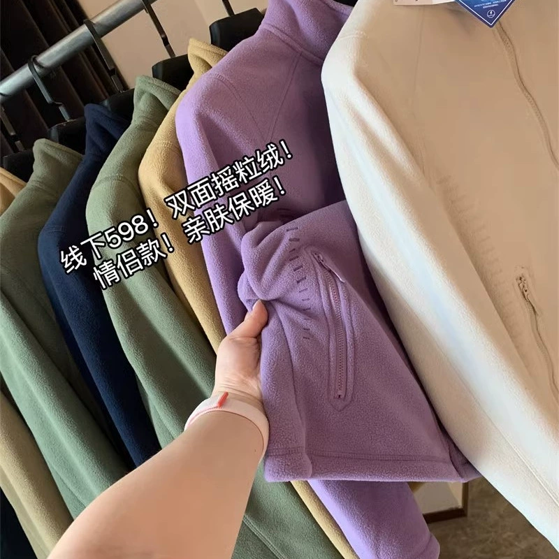 598 мужских и женских двухсторонних кашемировых наружных флисовых пальто под ниткой