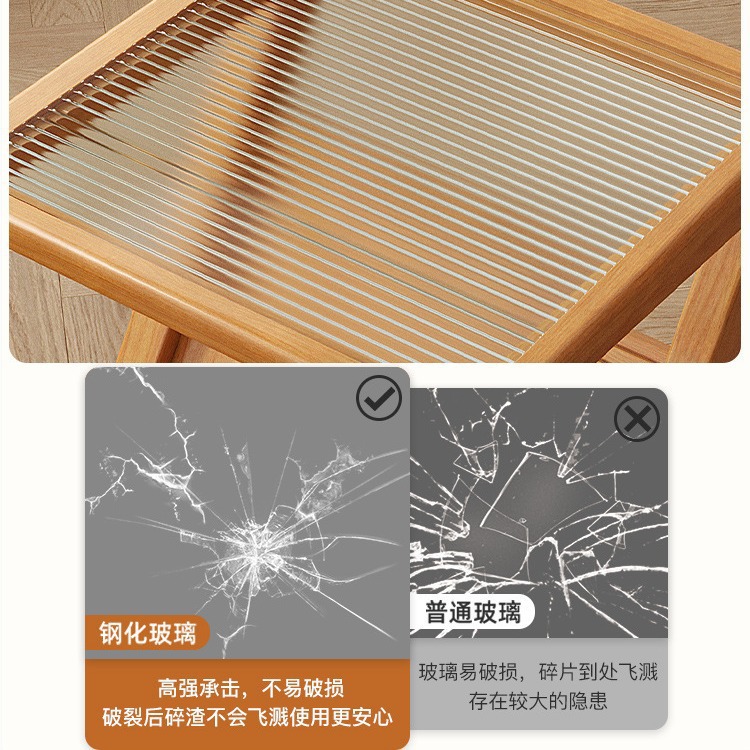 Mesa lateral del sofá, mesa de centro pequeña de vidrio, mesa pequeña de madera maciza, mesa lateral de cama, estante, mesa cuadrada pequeña, mesa lateral pequeña de estilo japonés