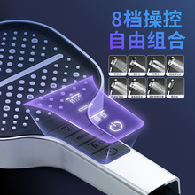 专利8档增压硅胶手持花洒方形大面板喷头跨境多功能showerhead