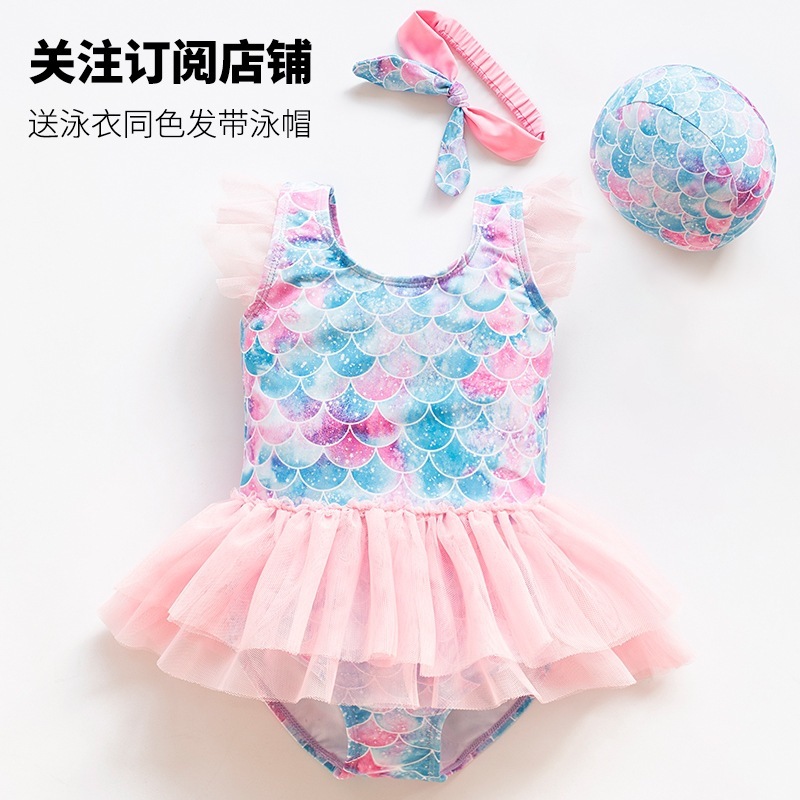 女性用水着 2021 新しい女の子ベビーマーメイド水着ベビー 2 歳 1 スカートプリンセスファッション水着|undefined