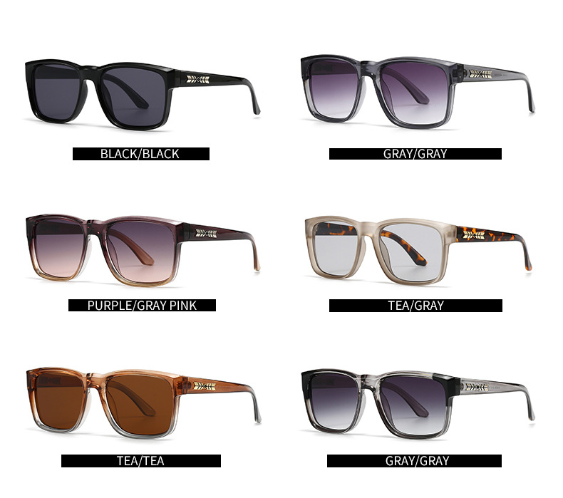 Cross-border Miami beach sunglasses rice nails European and American street photography ins net red model square sunglasses men's 3608_voghion.com