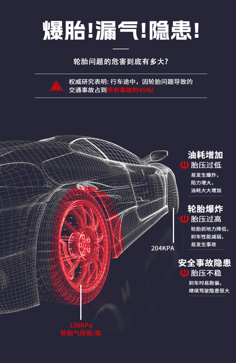 Automobile vacuum tire repair fluid new energy electric fuel vehicle universal air pump tire repair fluid tool suit