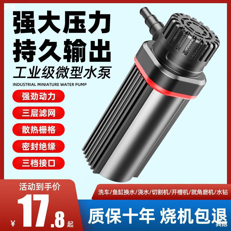 12v水钻抽水泵家用10米开槽机微型小水泵小型打孔吸水直流潜水泵|ru