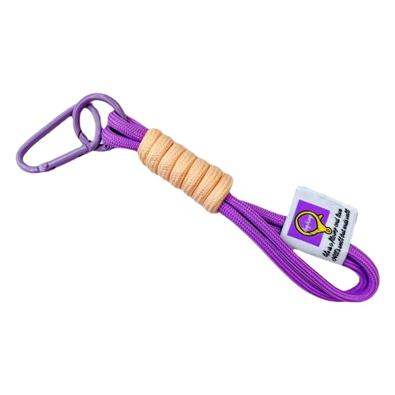 Nylon color DIY llavero colgante hombre y mujer tejido botón accesorios llavero pareja llavero colgante de teléfono móvil