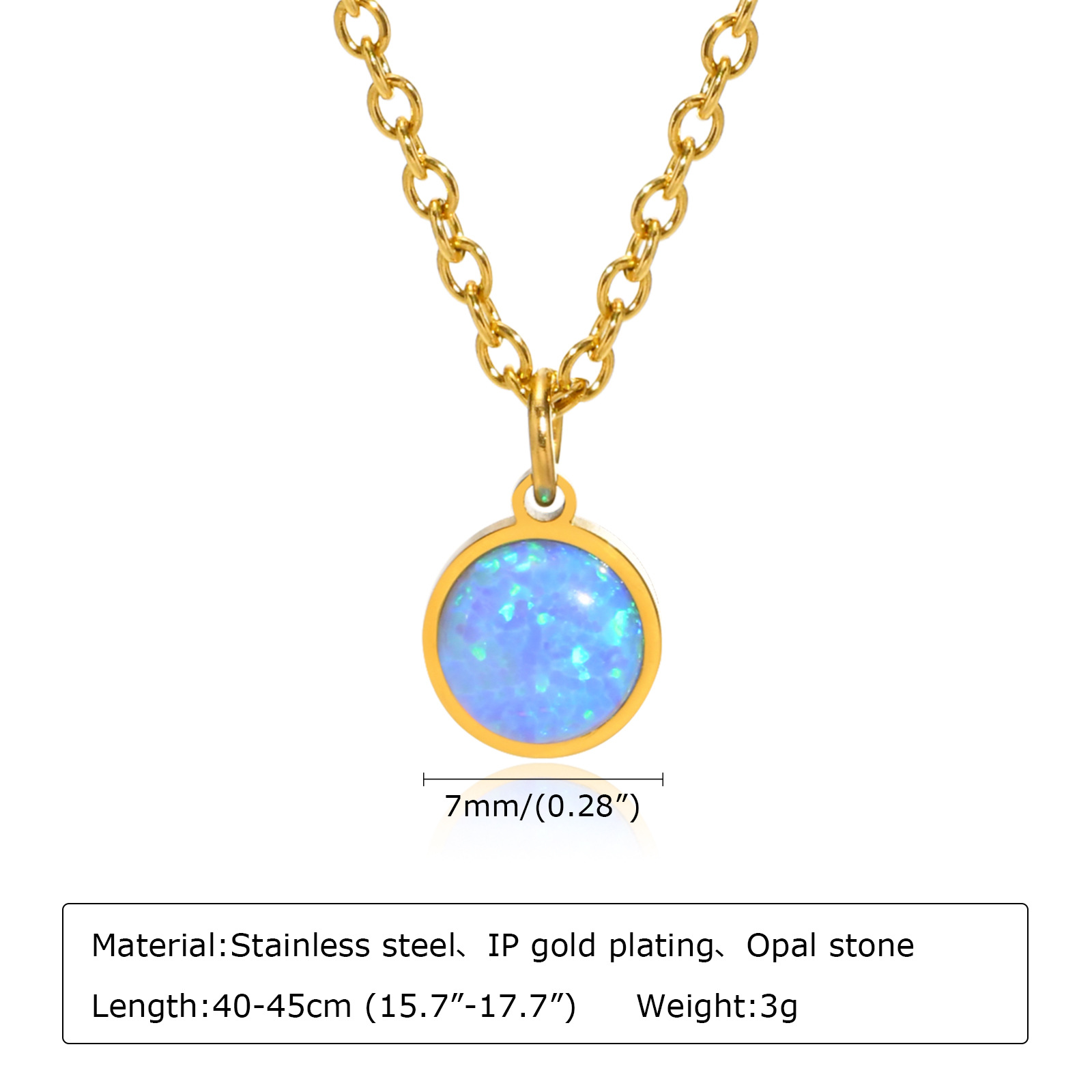 Fashion Geometric Titanium Steel Plating Pendant Necklace 1 Piece