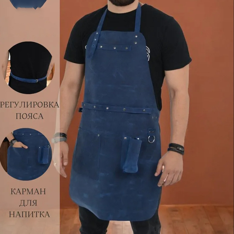 Ventas transfronterizas calientes nórdicas delantal de piel pu impresión logo personalizado pesquería cocina delantal a prueba de agua a prueba de aceite