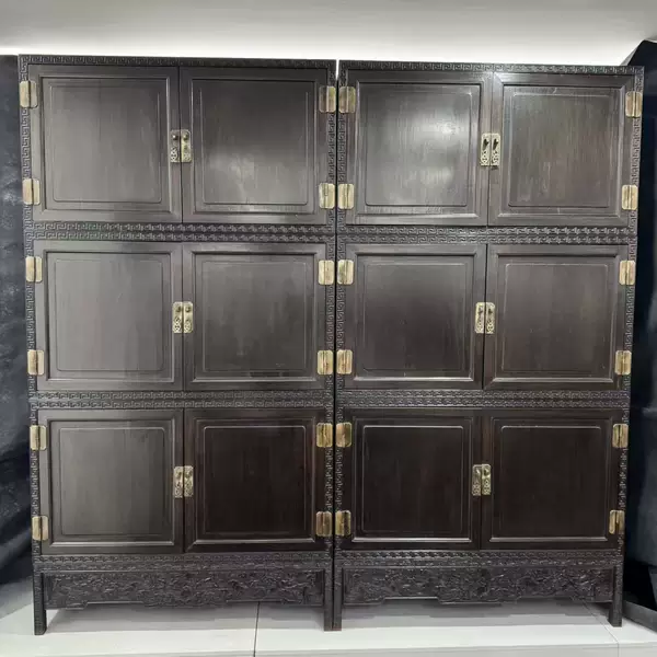 Pair of J12 Clear Rosewood Pattern Top Box Cabinets (110*45*189.5)