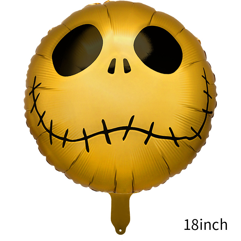 18寸金色骷髅头圆球