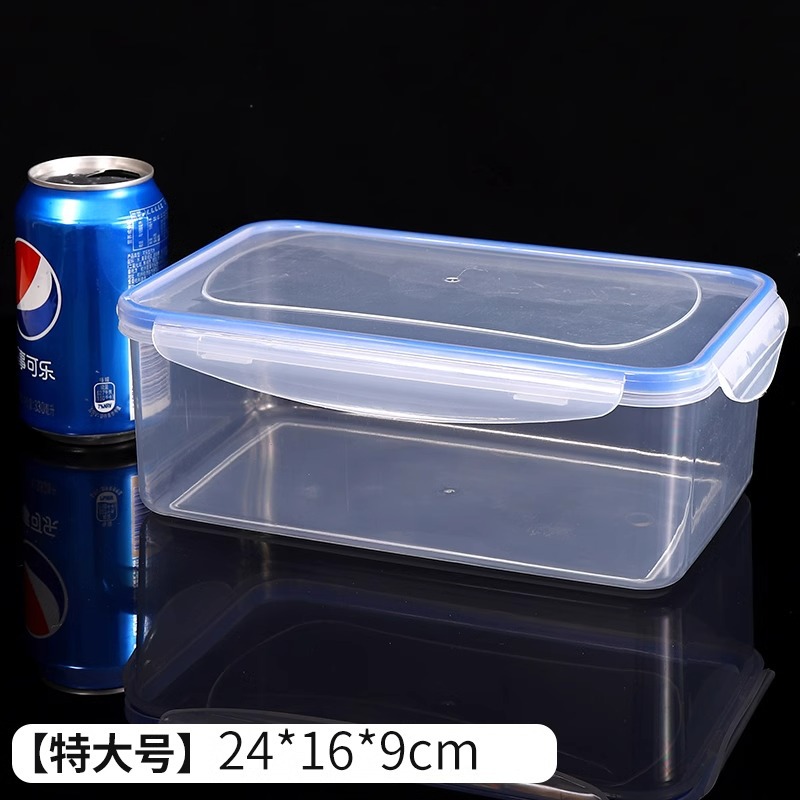 Caja de almacenamiento de refrigerador cocina rectangular microondas almuerzo de plástico resistente al calor caja de comedor de alimentos caja de almacenamiento de frutas caja sellada