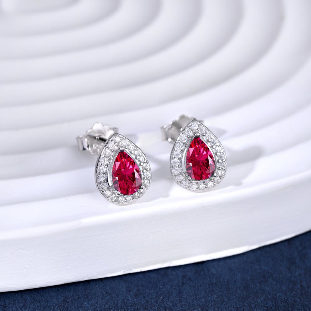 Simple Style Shiny Water Droplets Sterling Silver Plating Inlay Zircon Ear Studs 1 Pair display picture 11