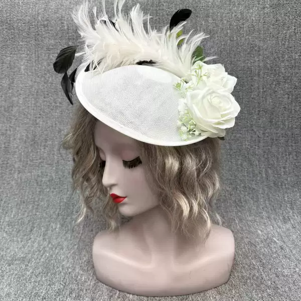 Amazon European and American Colorful Feather Headwear Horse Racing Ball Dance Hair Accessories Party Headbands Three-Dimensional Decorative Headwear