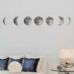 尚易宇宙系列牆貼月亮月相圖兒童房DIY裝飾可移除貼紙批發SP64051