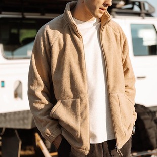 Hot Selling New Autumn and Winter Plush Jacket Men's Stand Collar Jacket Pure Color Simple Casual Men's New Coat