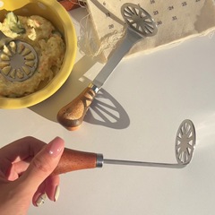 マッシュポテト圧泥器クリームナイフステンレス家庭用牛脂果紫芋芋泥圧豆泥神器粉砕器