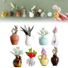 ミニセラミック花瓶冷蔵庫マグネットパーソナライズされたクリエイティブ中国風 3D 立体装飾ステッカーのクロスボーダー新製品