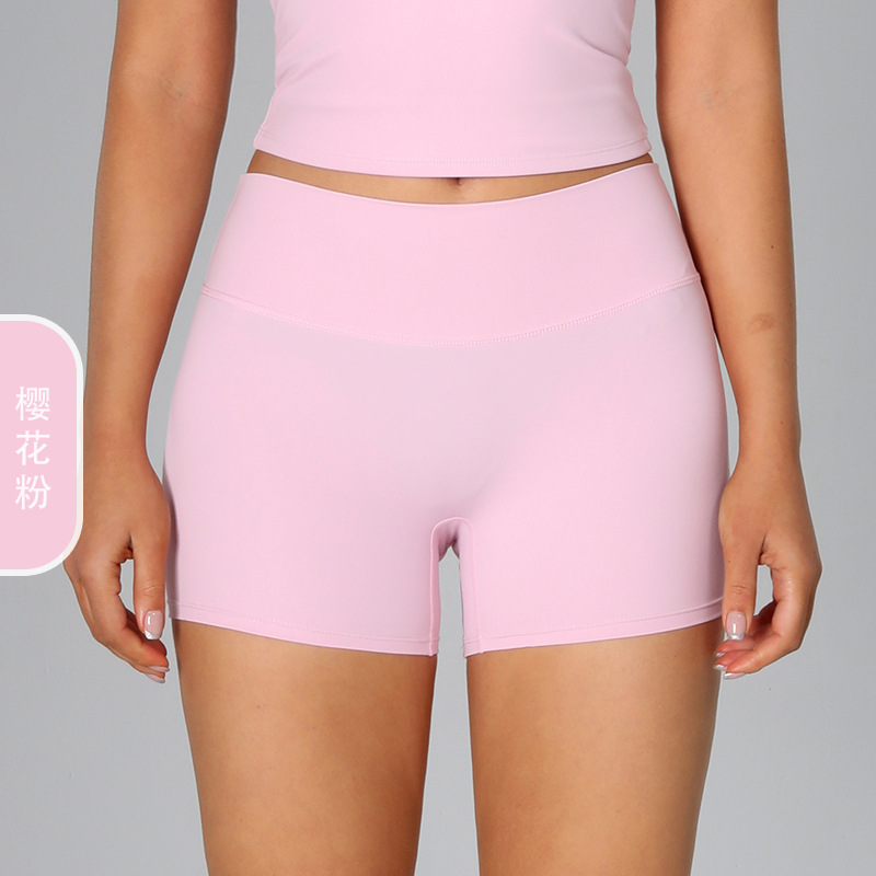 Europa y los Estados Unidos abrasivo transfronterizos pantalones cortos de yoga ajustados de cintura alta para mujeres pantalones de gimnasio abdominales para elevar las caderas para correr pantalones cortos deportivos 8519
