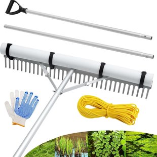 Manufacturer Wholesale Aluminum Multifunctional Detachable Landscape Rake with Floating Weed Paste Rake Adjustable Garden Rake