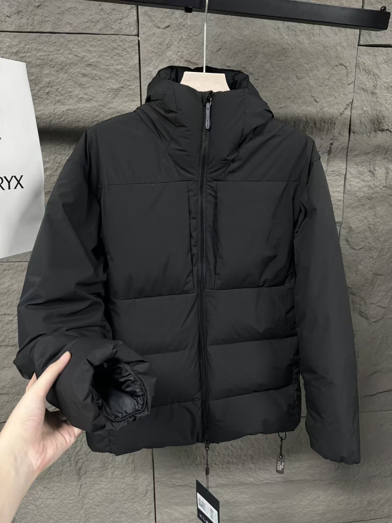 Bird 's Home Selection thorium SV cálido blanco terciopelo chaqueta de plumón gruesa abrigo alto esponjoso al aire libre a prueba de viento