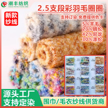 2.5支段彩羽毛圈圈纱 马海毛腈纶羊毛磨毛纱曲珠樱花棉花式纱线