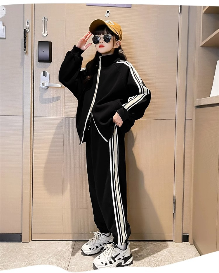 Mädchen Set 2023 Neue Netzwerk Rot Modische Chinesische Große Junge Frühling und Herbst Mode Casual Sport Zwei Stück_voghion.com