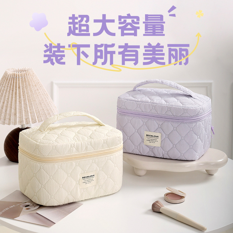 Bolsa de cosméticos portátil, viaje de negocios, gran capacidad, diseño premium al por mayor