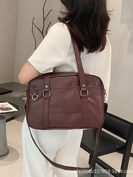 Original Japanese Jk Uniform Bag for Women, Two-Dimensional Crossbody Commuter Bag, Simple College Style Large Capacity Handbag