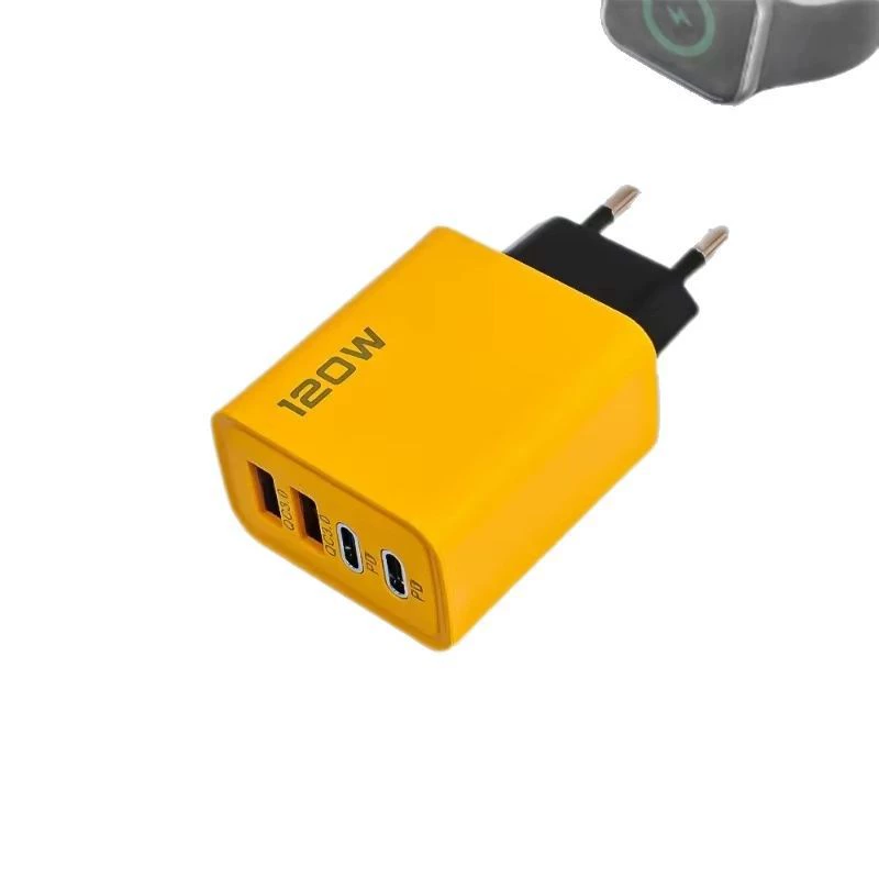Кроссбордер 120Вт быстрая зарядка 4 порта USB Type-C для iPhone15 Xiaomi Samsung зарядное устройство