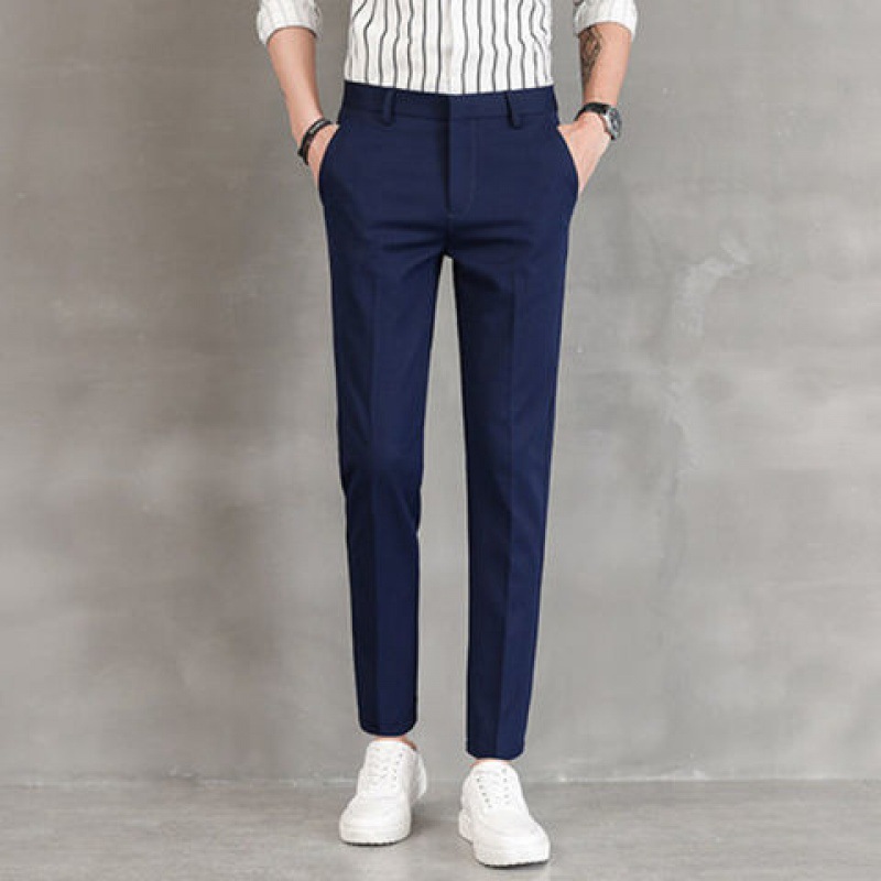 Casual pants business affairs trousers Korean Edition Trend Western-style trousers Self cultivation Feet Ninth pants trousers Spring and summer Western-style trousers man