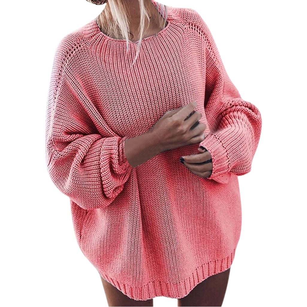 Suéter Abrigo de Punto de Color Sólido, Holgado, con Mangas de Murciélago, Talla Grande para Mujer, Novedades de Invierno 2025, Productos Nuevos de Amazon, Transfronterizo image 1