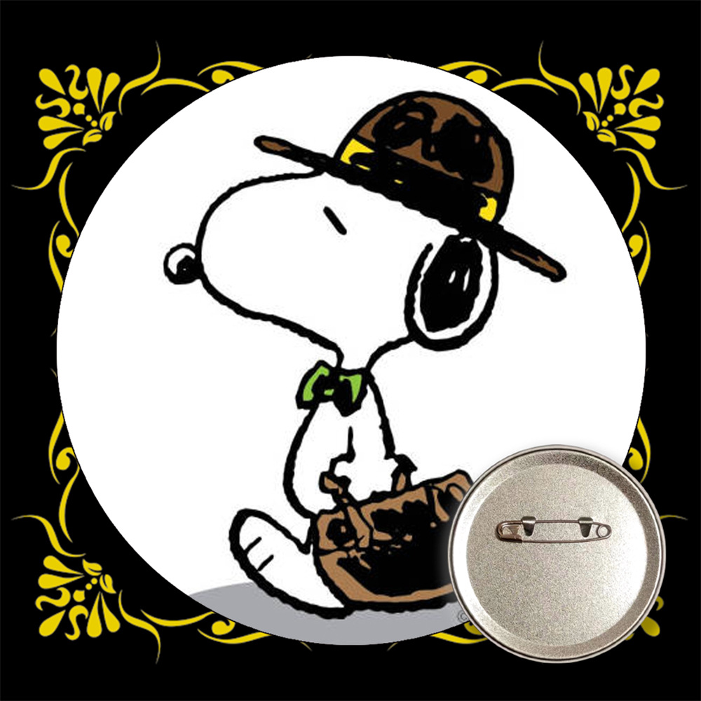 Snoopy bar transfronterizo insignia broche de estaño metal medallas conmemorativas anime periferia al por mayor